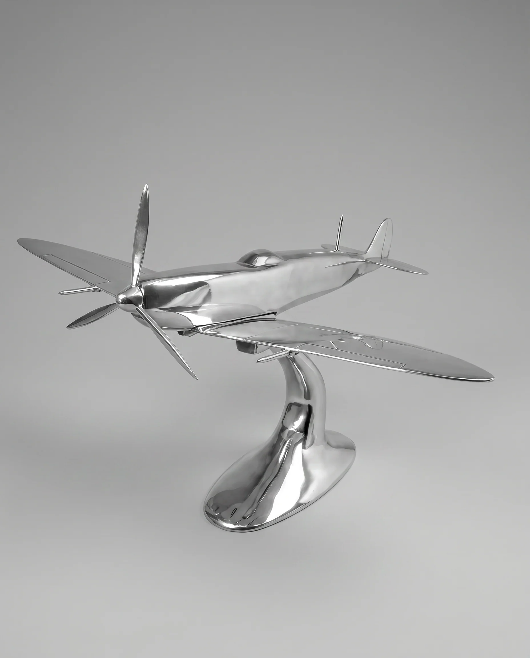 Aluminium Spitfire Sculpture Model 32in. Wingspan