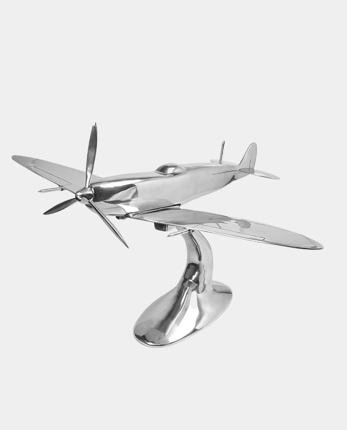 Aluminium Spitfire Sculpture Model 32in. Wingspan - Image 7
