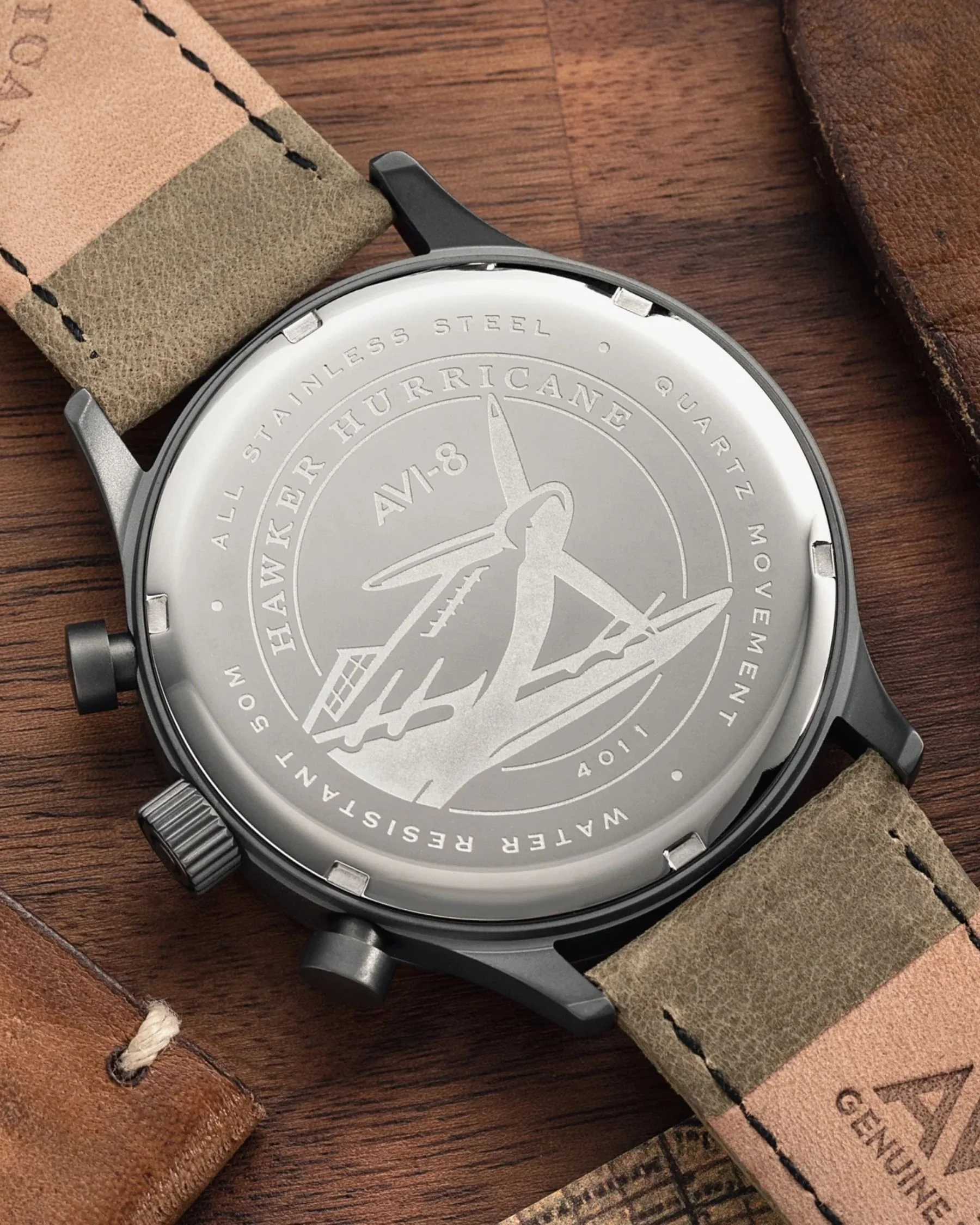 AVI-8 Hurricane Dark Earth Classic Chronograph Watch - Image 4