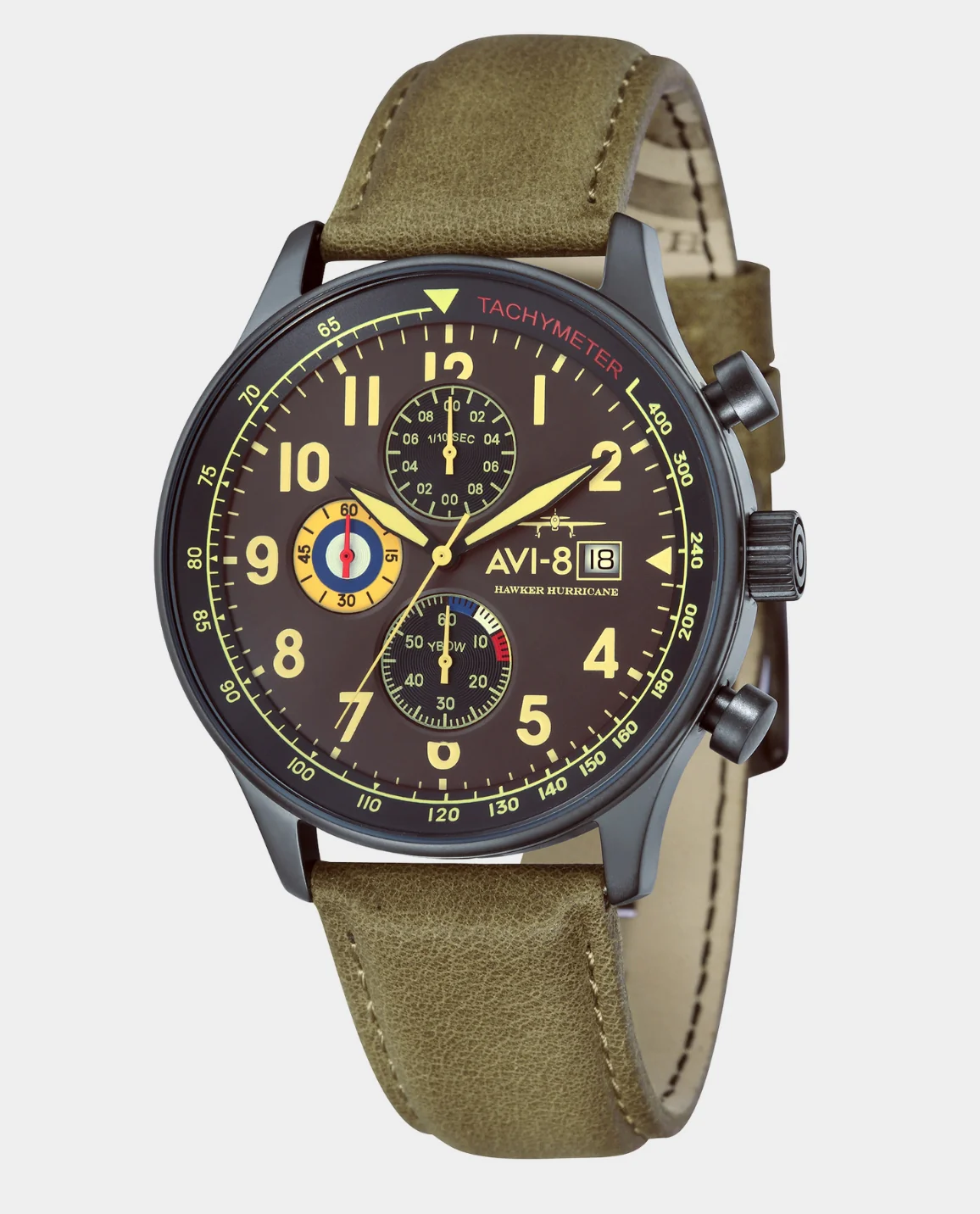 AVI-8 Hurricane Dark Earth Classic Chronograph Watch - Image 6