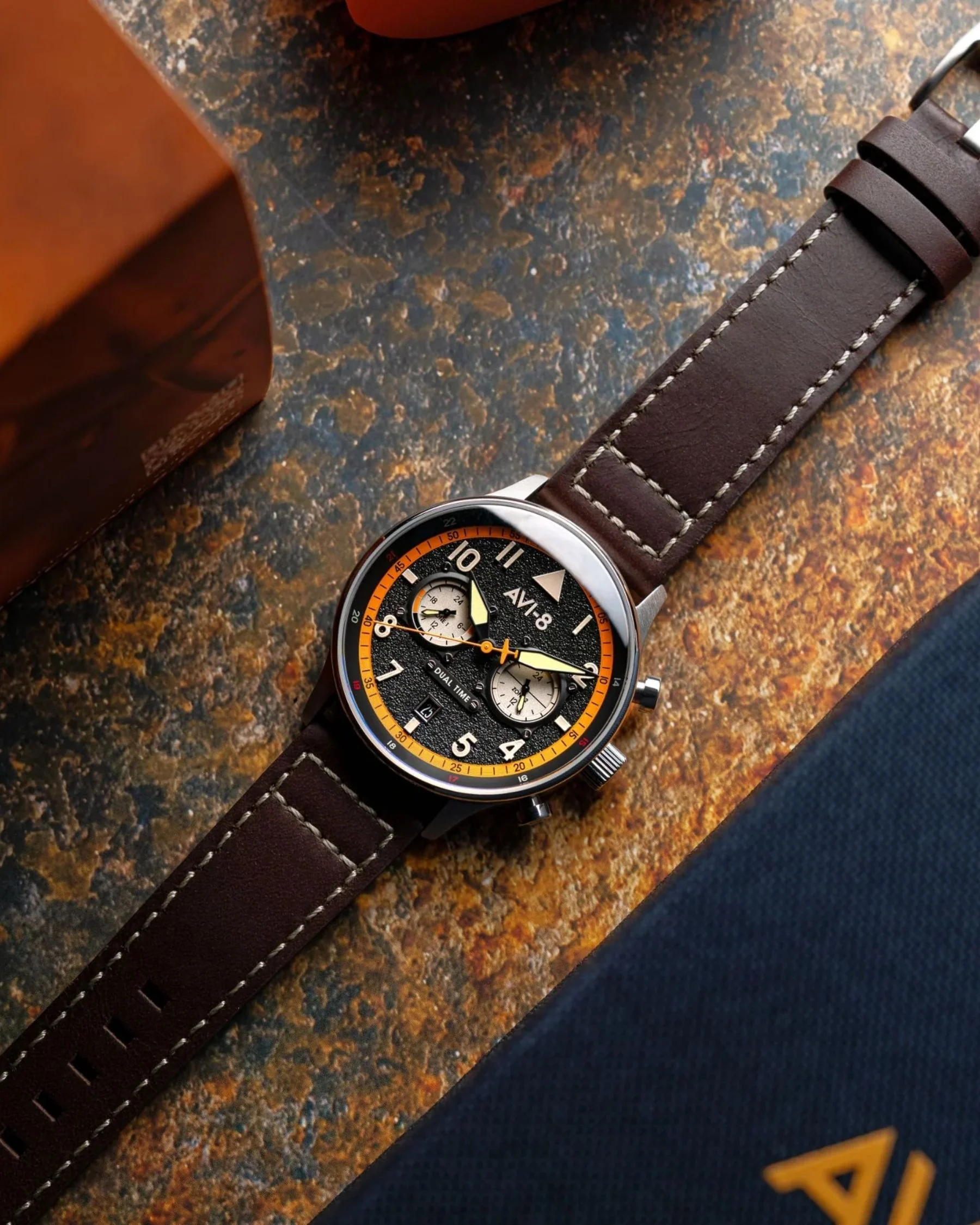 AVI-8 IWM Hurricane Carey Dual Time Watch - Image 7