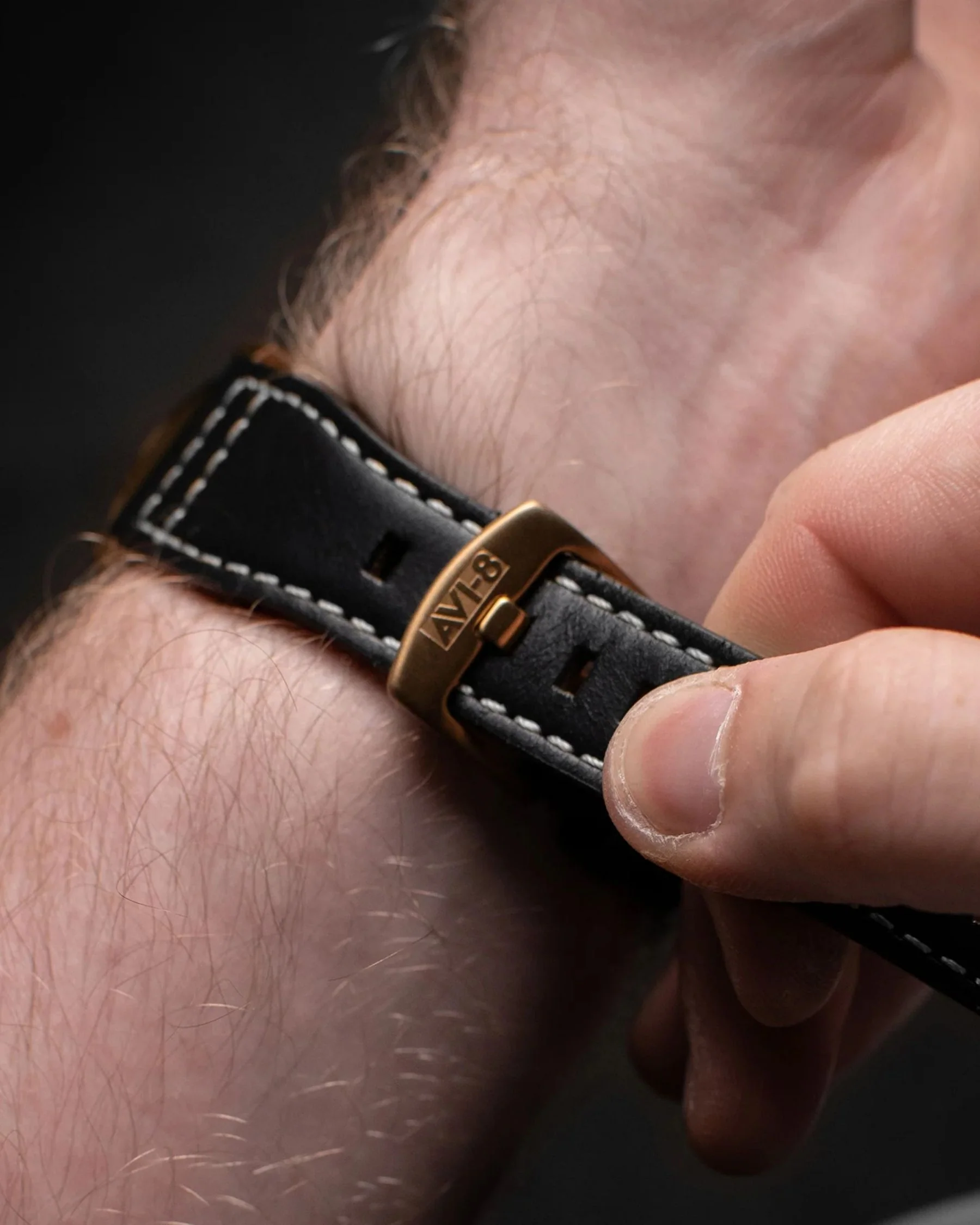 AVI-8 Spitfire Void Black Lock Chronograph Watch - Image 5