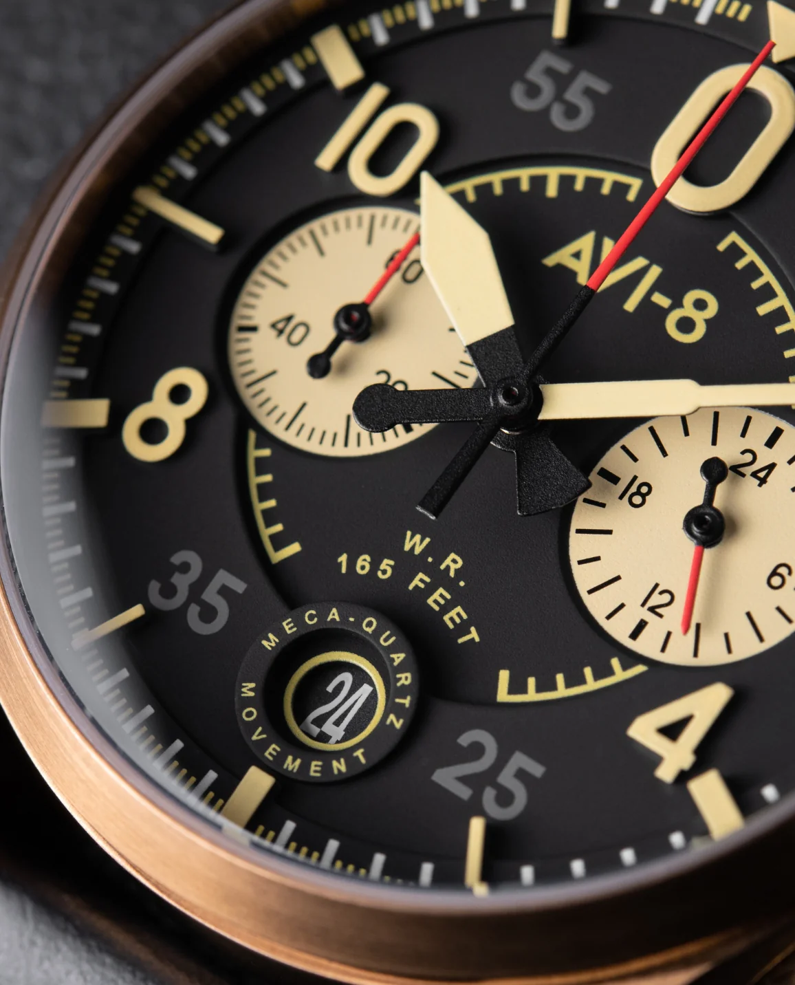 AVI-8 Spitfire Void Black Lock Chronograph Watch - Image 8