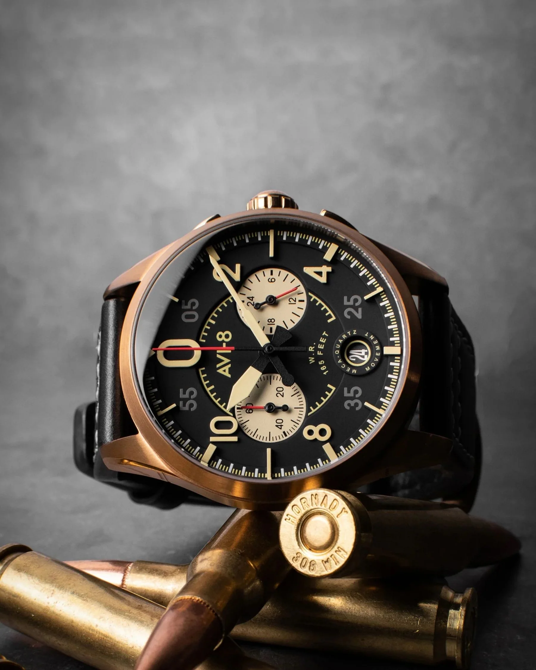 AVI-8 Spitfire Void Black Lock Chronograph Watch - Image 9