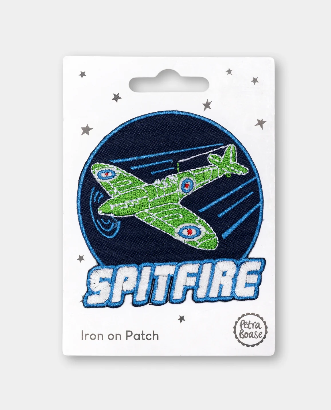 Kids Spitfire Glow in the Dark Iron On Patch - Image 2