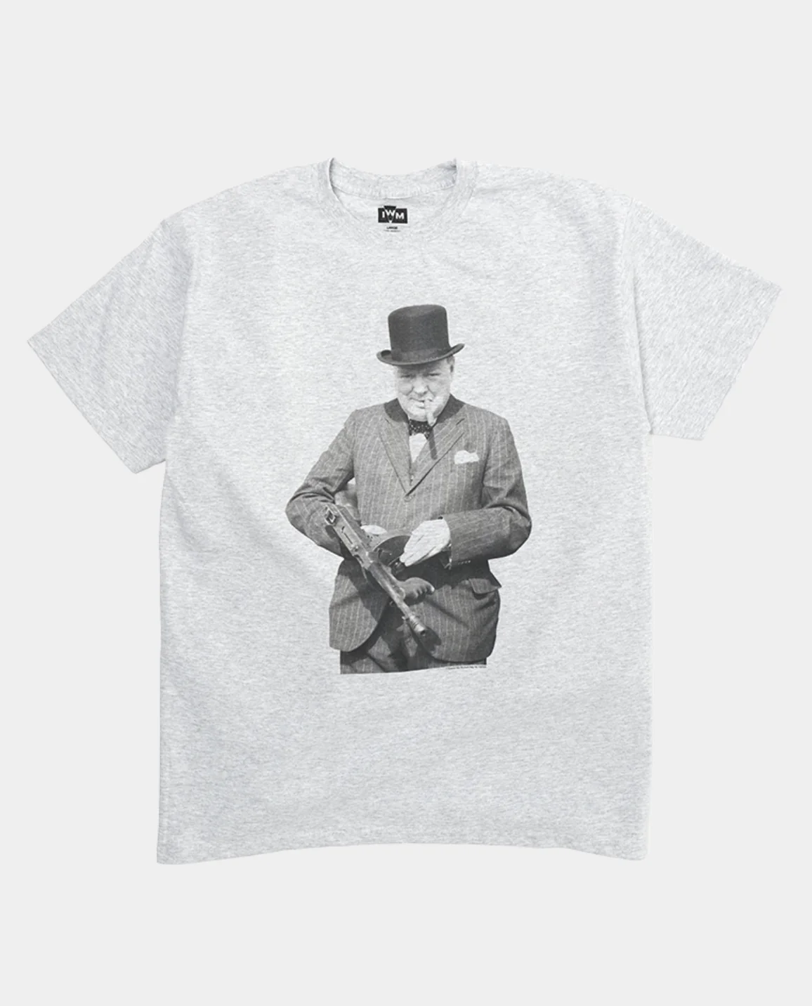 Grey Marl Churchill Tommy Gun T-shirt