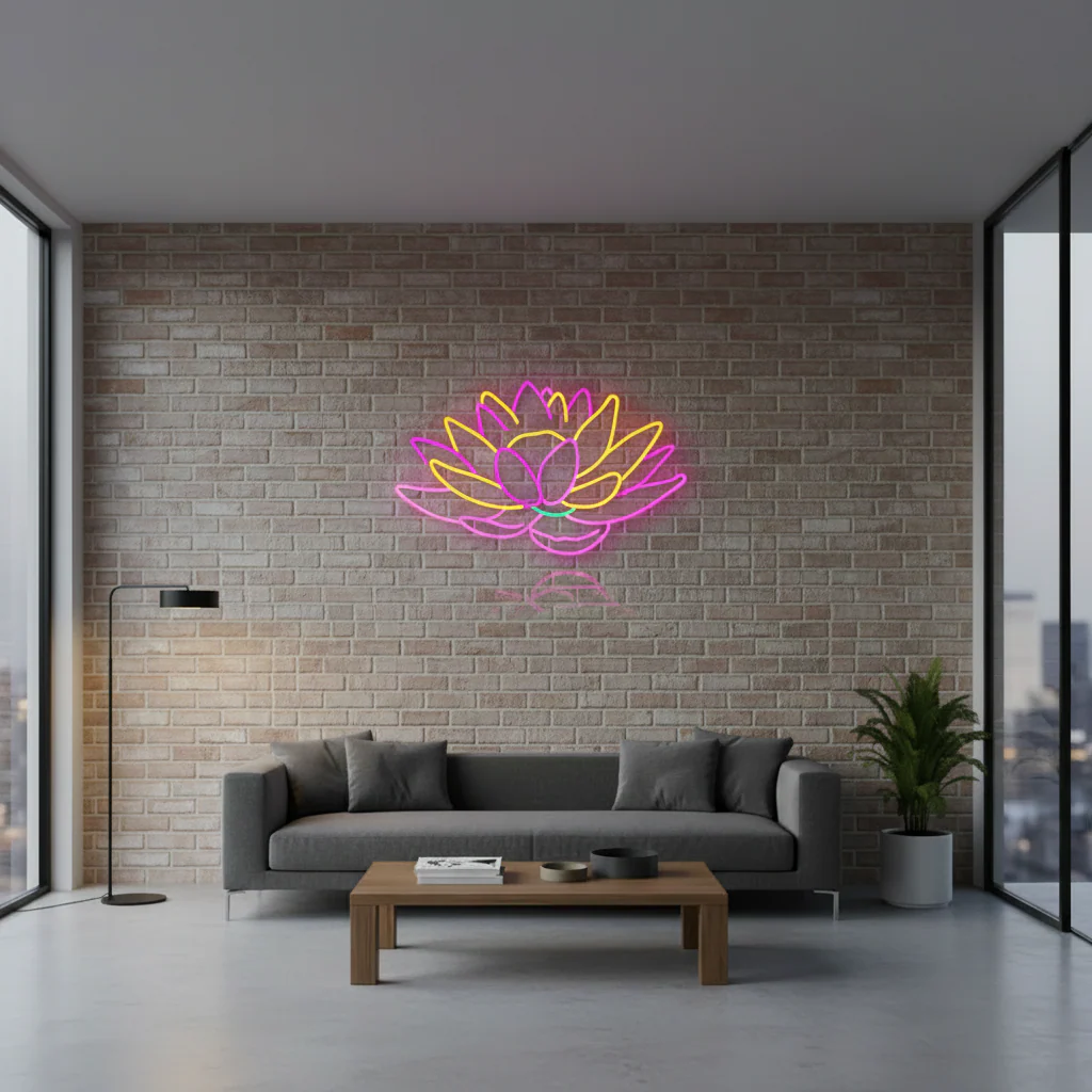 Chila Burman Limited Edition LED Neon Lotus - Image 2